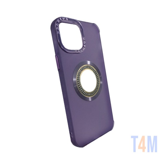 Silicone Case with Diamond Designe for Apple iPhone 15 Pro Purple